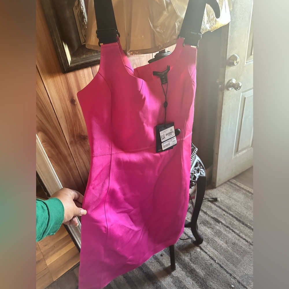 Louis Vuitton Hot pink fitted tank dress